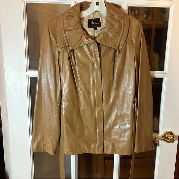 Cole Haan Jackets & Blazers - Cole Haan Women's Tan Leather Jacket